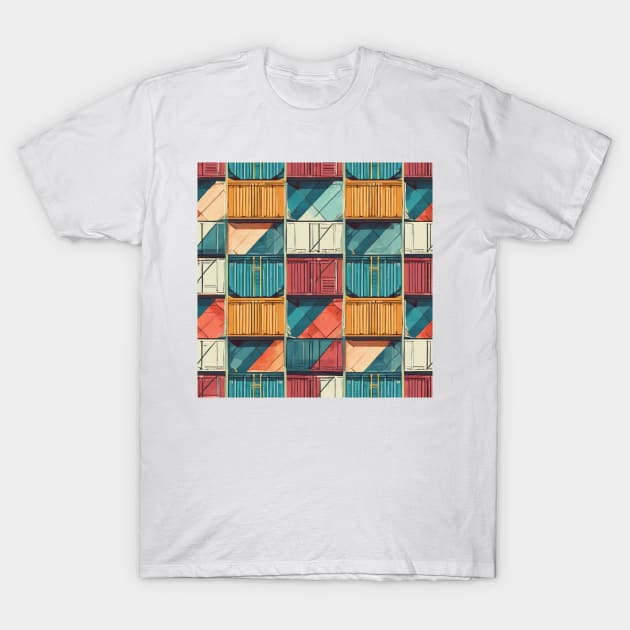 Cargo containers pattern T-Shirt by mooonthemoon